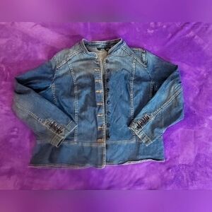 Plus size denim jacket